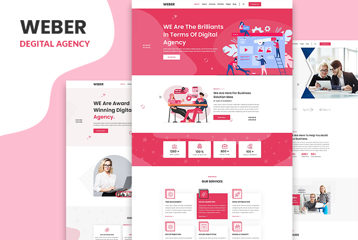 Weber – Digital Agency WordPress Theme